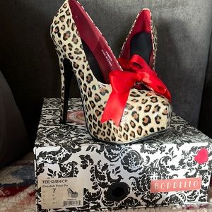Bordello cheetah print heels